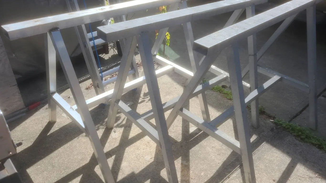 Heavy Duty Solid Steel Sawhorses