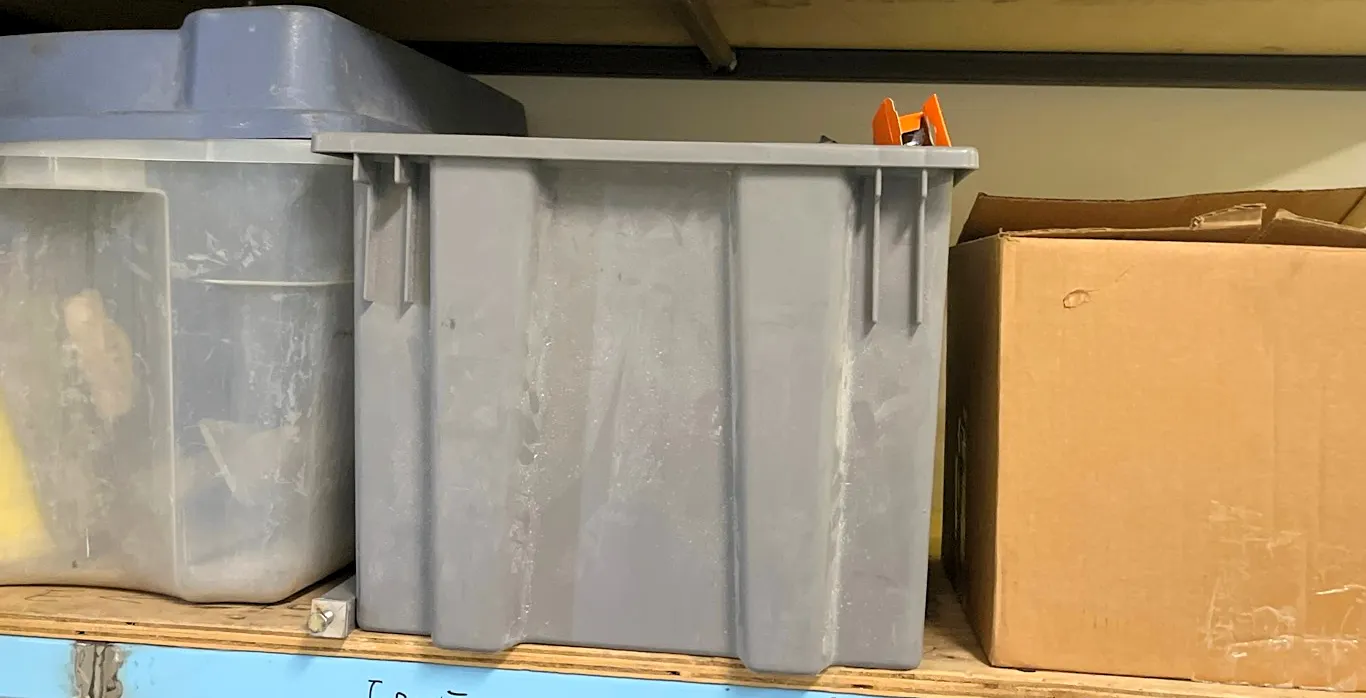 Hardware Supplies in Storage Totes and Boxes