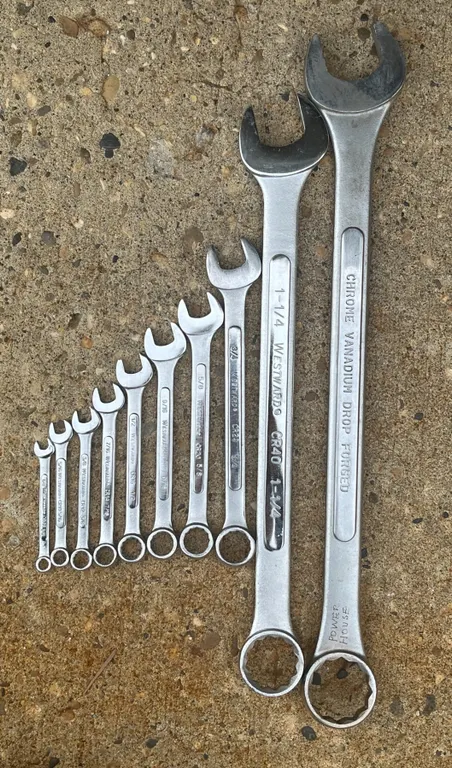 Westward Chrome Vanadium 12-Piece Combination Wrench Set SAE