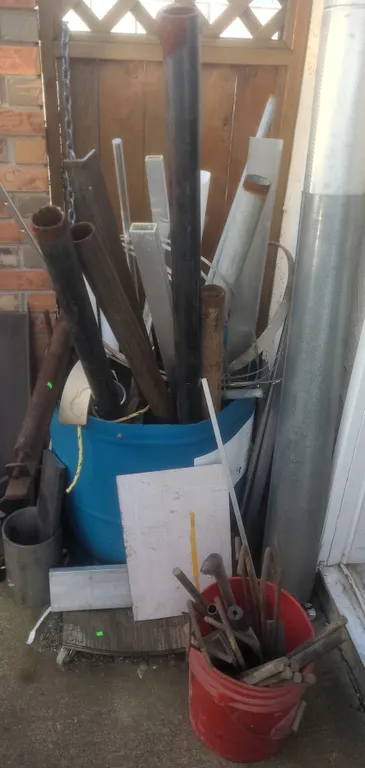 Heavy Pieces of Metal Pipe, Tubing, Rebar, and Sheet Metal