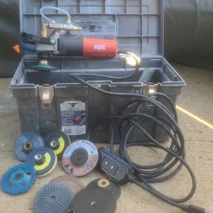 FLEX LW1509 Wet Stone Polisher Kit, Discs and DuraBull Toolbox