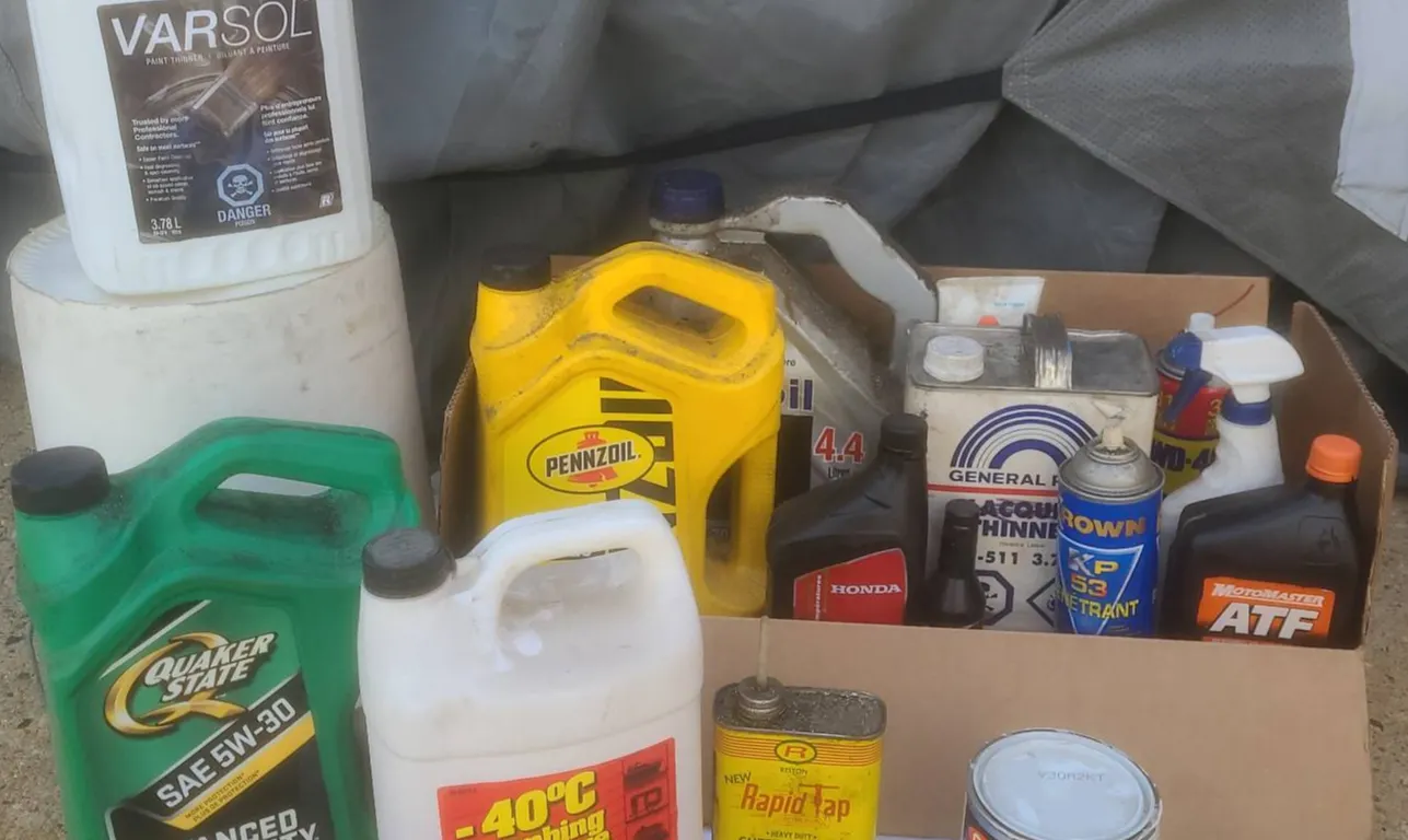 Automotive and Workshop Fluids and Chemicals, Opened, Mixed Brands