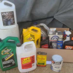 Automotive and Workshop Fluids and Chemicals, Opened, Mixed Brands
