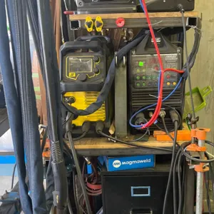 Welding Equipment Lot With Everlast Welders, ESAB EMP 215ic, Tanks