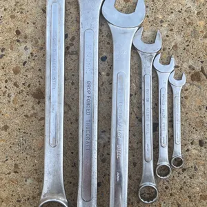 6 Forged Alloy Steel Combination Wrenches SAE Sizes