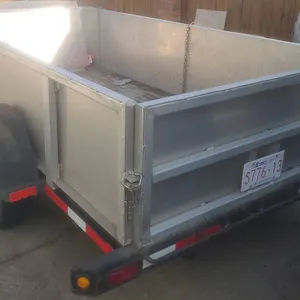 Open Utility Trailer with Aluminum Sides and Wood Deck