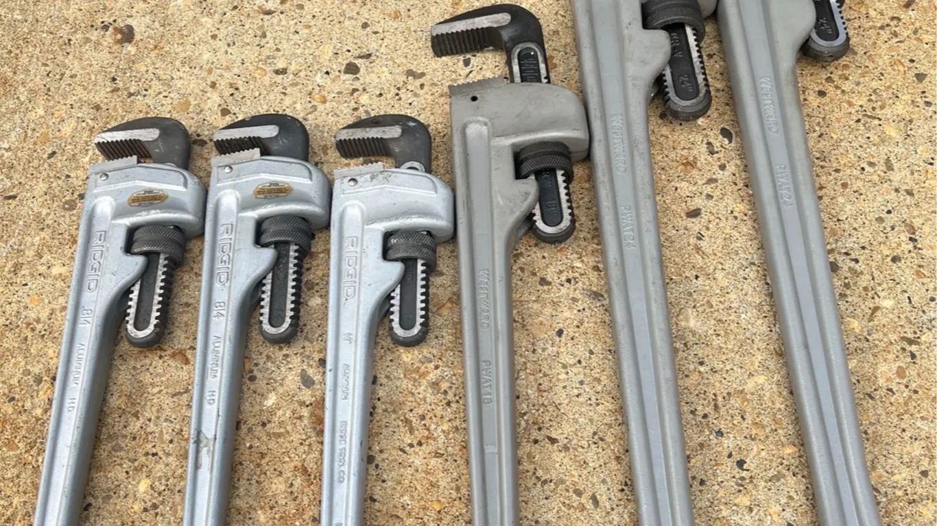 6 Pipe Wrenches by RIDGID and Westward