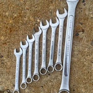 JET Drop Forged Steel SAE Combination Wrench Set, 7 Pieces