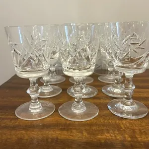 Pinwheel Crystal Wine Glasses