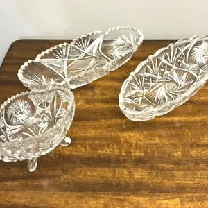 Pinwheel Crystal Dishes