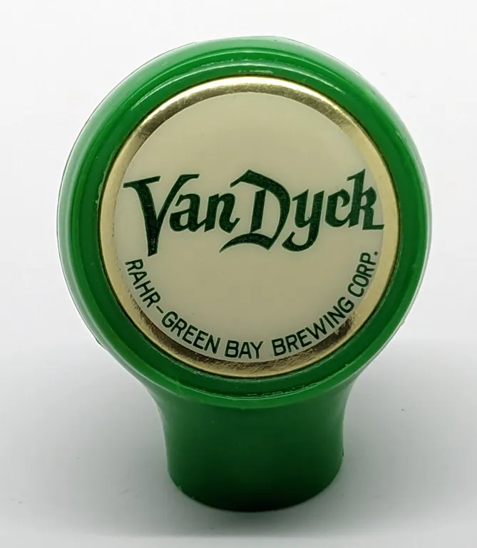 BALL TAP KNOB HANDLE RAHR VAN DYCK BEER GREEN BAY WISCONSIN (BASTIAN BROS)