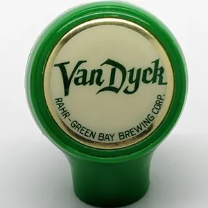 BALL TAP KNOB HANDLE RAHR VAN DYCK BEER GREEN BAY WISCONSIN (BASTIAN BROS)