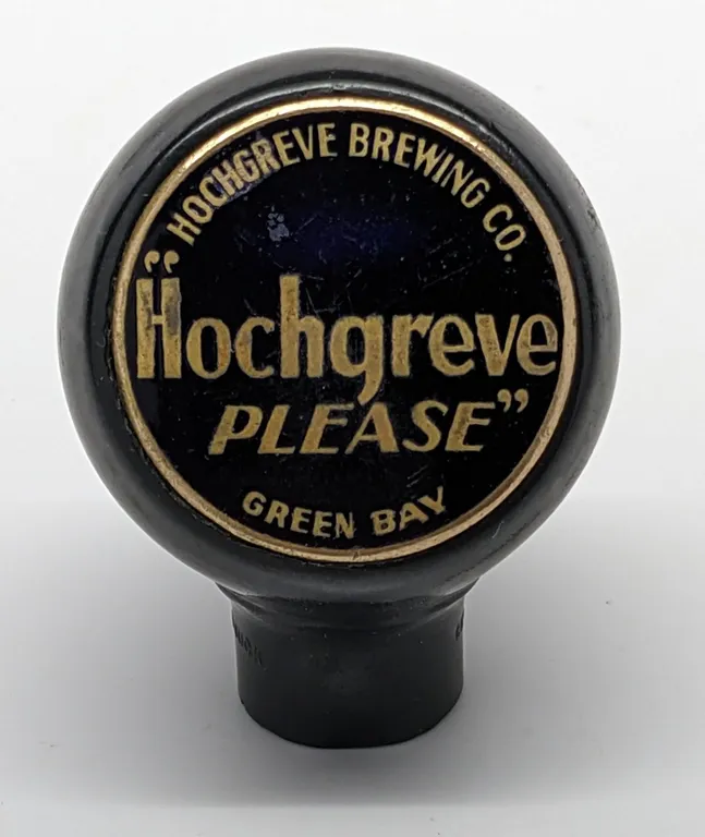 BALL TAP KNOB HANDLE HOCHGREVE PLEASE BEER GREEN BAY WISCONSIN (GREEN DUCK)