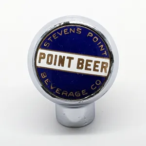 BALL TAP KNOB HANDLE POINT BEER STVENS POINT BEVERAGE CO WISCONSIN (ROBBINS)