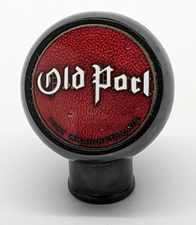 BALL TAP KNOB HANDLE OLD PORT BEER PORT WASHINGTON WISCONSIN