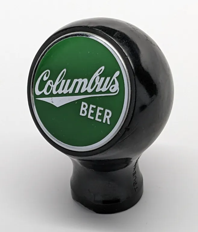 BALL TAP KNOB HANDLE COLUMBUS BEER (WASHINGTON D.C.)(TRUENAME)
