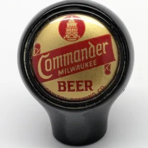 BALL TAP KNOB HANDLE COMMANDER MILWAUKEE BEER CAPITOL BREWING WISCONSIN (BASTIAN BROS)