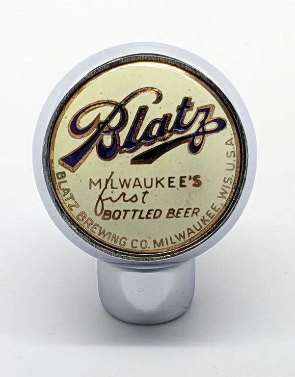 BALL TAP KNOB HANDLE BLATZ MILWAUKEE'S FIRST BOTTLED BEER WICONSIN (FOX CO)