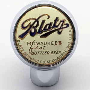 BALL TAP KNOB HANDLE BLATZ MILWAUKEE'S FIRST BOTTLED BEER WICONSIN (FOX CO)