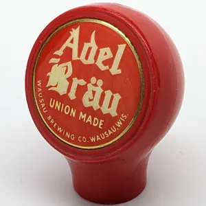BALL TAP KNOB HANDLE UNION MADE ADEL BRAU BEER WAUSAU WISCONSIN (BASTIAN BROS)