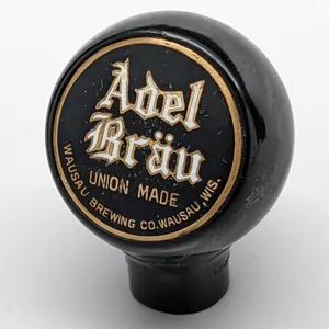 BALL TAP KNOB HANDLE UNION MADE ADEL BRAU BEER WAUSAU WISCONSIN (GREEN DUCK)