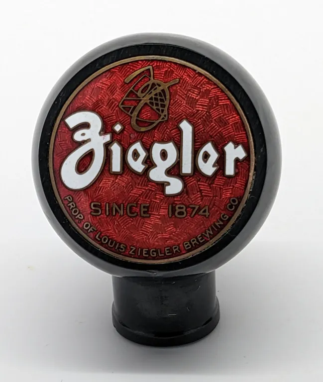 BALL TAP KNOB HANDLE ZIEGLER BEER BAVER DAM WISCONSIN