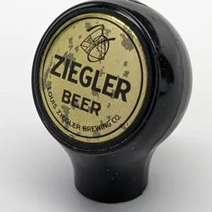 BALL TAP KNOB HANDLE ZIEGLER BEER BEAVER DAM WISCONSIN (BASTIAN BROS)