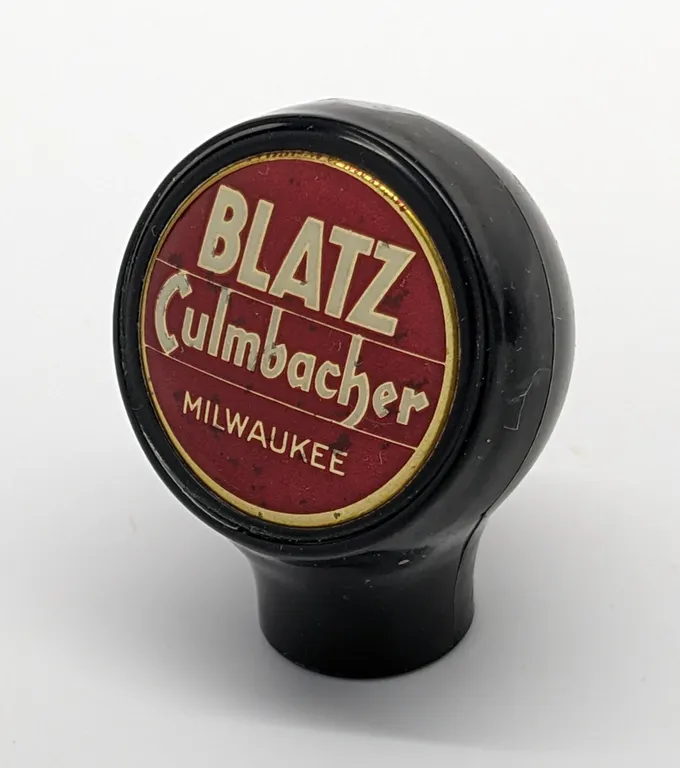 BALL TAP KNOB HANDLE BLATZ CULMBACHER BEER MILWAUKEE WISCONSIN (BASTIAN BROS)