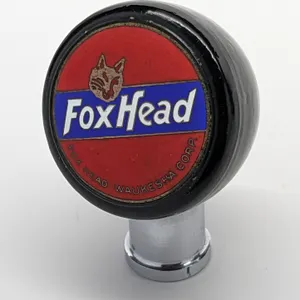 BALL TAP KNOB HANDLE FOX HEAD BEER WAUKESHA WISCONSIN