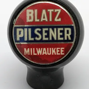 BALL TAP KNOB HANDLE BLATZ PILSENER BEER MILWAUKEE WISCONSIN