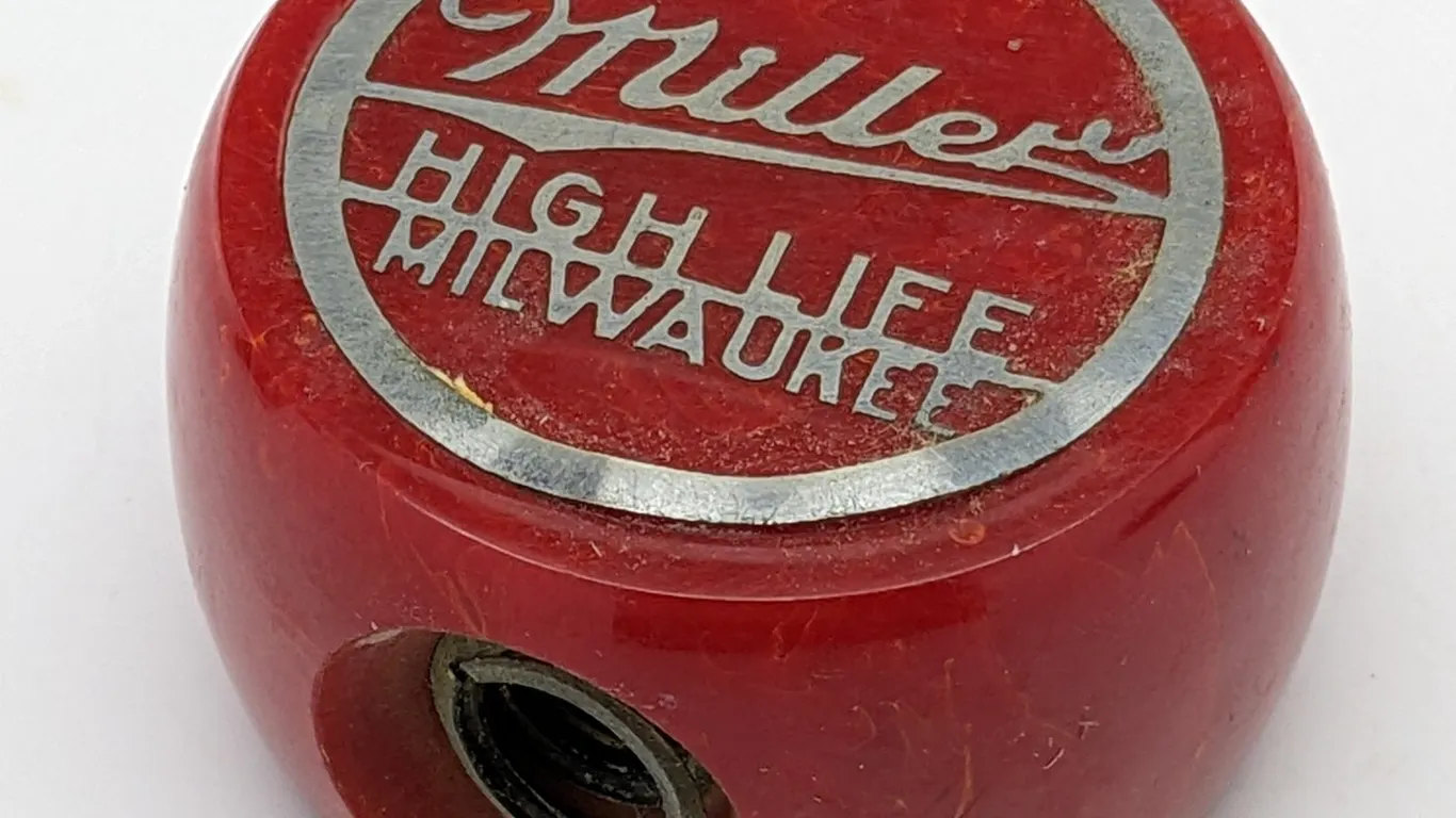 CATALIN BAKELITE BALL TAP KNOB HANDLE MILLER HIGH LIFE MILWAUKEE WISCONSIN