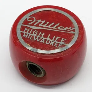 CATALIN BAKELITE BALL TAP KNOB HANDLE MILLER HIGH LIFE MILWAUKEE WISCONSIN