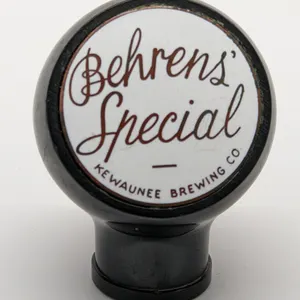 BALL TAP KNOB HANDLE BEHREN'S SPECIAL KEWAUNEE WISCONSIN