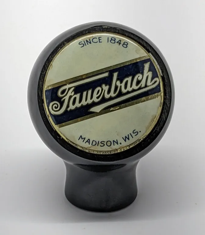BALL TAP KNOB HANDLE FAUERBACH BEER MADISON WISCONSIN