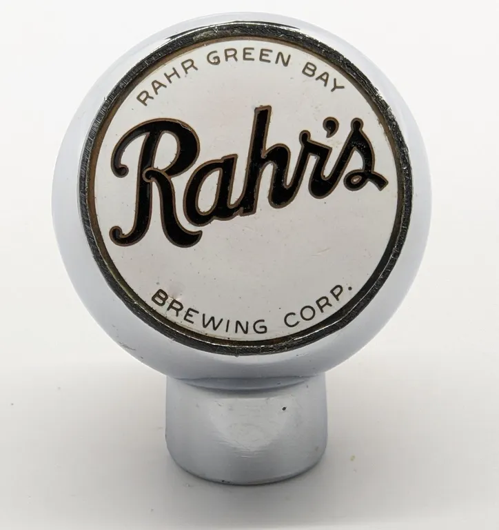 BALL TAP KNOB HANDLE RAHR'S BEER GREEN BAY WISCONSIN (ROBBINS)
