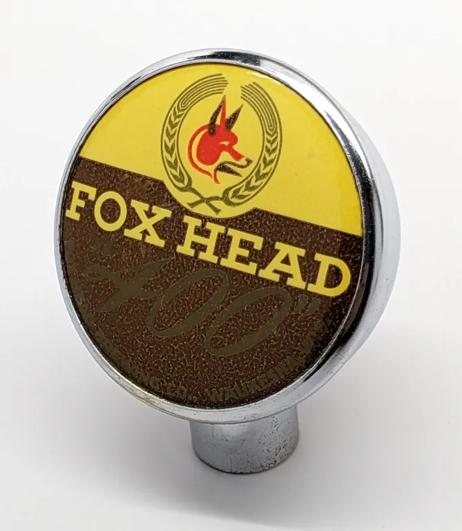 BALL TAP KNOB HANDLE FOX HEAD "400" BEER WAUKESHA WISCONSIN (TIN CAN STYLE)