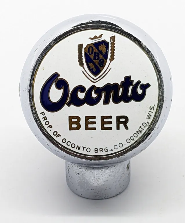 BALL TAP KNOB OCONTO BEER WISCONSIN (ROBBINS)