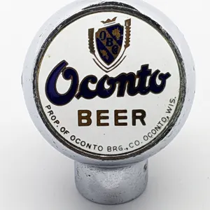 BALL TAP KNOB OCONTO BEER WISCONSIN (ROBBINS)