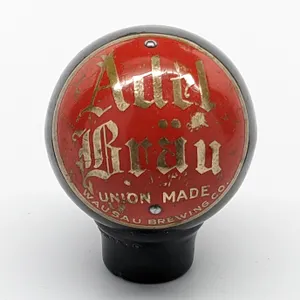 BALL TAP KNOB HANDLE UNION MADE ADEL BRAU BEER WAUSAU WISCONSIN (DAKA-WARE)