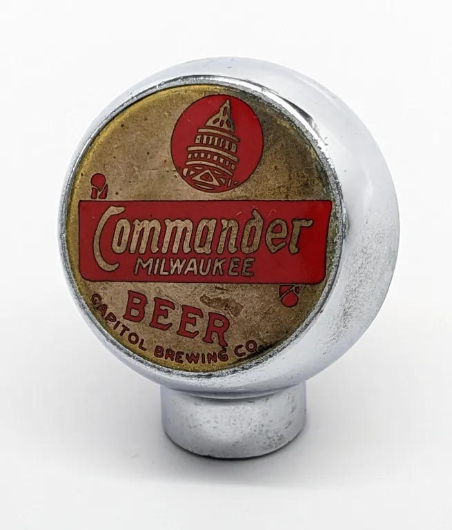 BALL TAP KNOB HANDLE COMMANDER BEERCAPITOL BREWING MILWAUKEE WISCONSIN (ROBBINS)