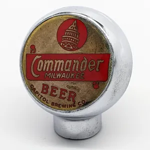 BALL TAP KNOB HANDLE COMMANDER BEERCAPITOL BREWING MILWAUKEE WISCONSIN (ROBBINS)
