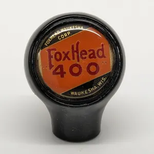 BALL TAP KNOB HANDLE FOX HEAD 400 BEER WAUKESHA WISCONSIN (BASTIAN BROS)