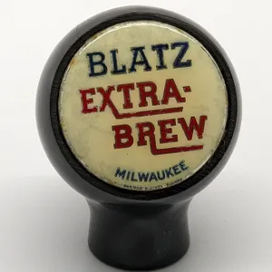 BALL TAP KNOB HANDLE BLATZ EXTRA-BREW BEER MILWAUKEE WISCONSIN