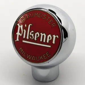 BALL TAP KNOB HANDLE BRAUMEISTER PILSENER BEER MILWAUKEE WISCONSIN (ROBBINS)