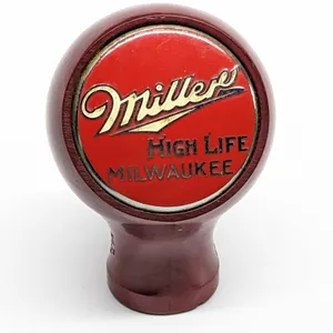 BALL TAP KNOB HANDLE MILLER HIGH LIFE BEER MILWAUKEE WISCONSIN (TRUE NAME)