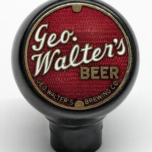 BALL TAP KNOB HANDLE GEO WALTERS BEER APPLETON WISCONSIN (GREEN DUCK)