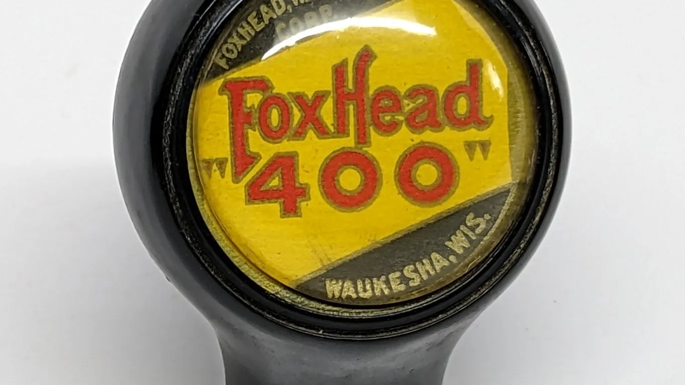 BALL TAP KNOB FOX HEAD 400 BEER WAUKESHA WISCONSIN