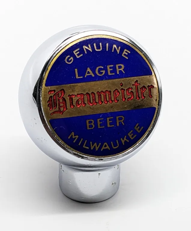 BALL TAP KNOB HANDLE BRAUMEISTER GENUINE LAGER BEER MILWAUK WISCONSIN (ROBBINS)