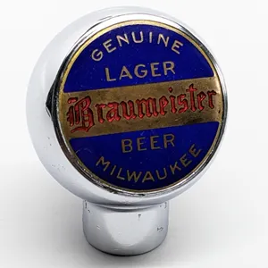 BALL TAP KNOB HANDLE BRAUMEISTER GENUINE LAGER BEER MILWAUK WISCONSIN (ROBBINS)