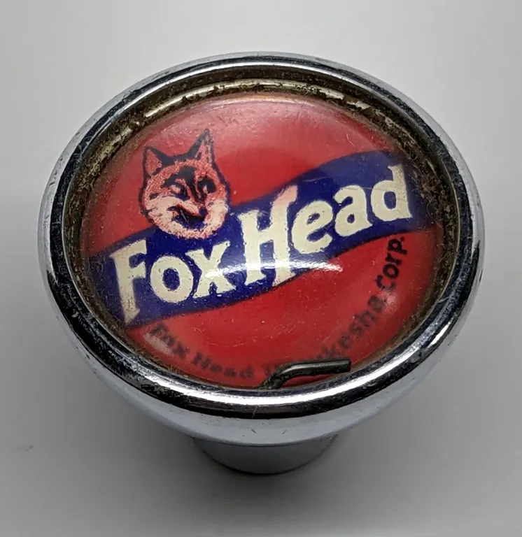 BALL TAP KNOB HANDLE FOX HEAD BEER WAUKESHA WISCONSIN (VIDRIO PRODUCTS)